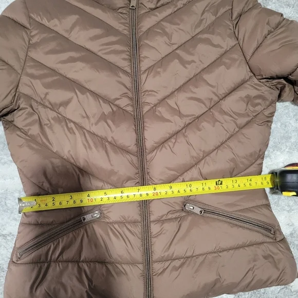 Women's Brown Quilted Jacket - Picture 8 of 10